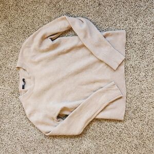 Quince Mongolian Cashmere Crewneck Sweater Oatmeal Tan